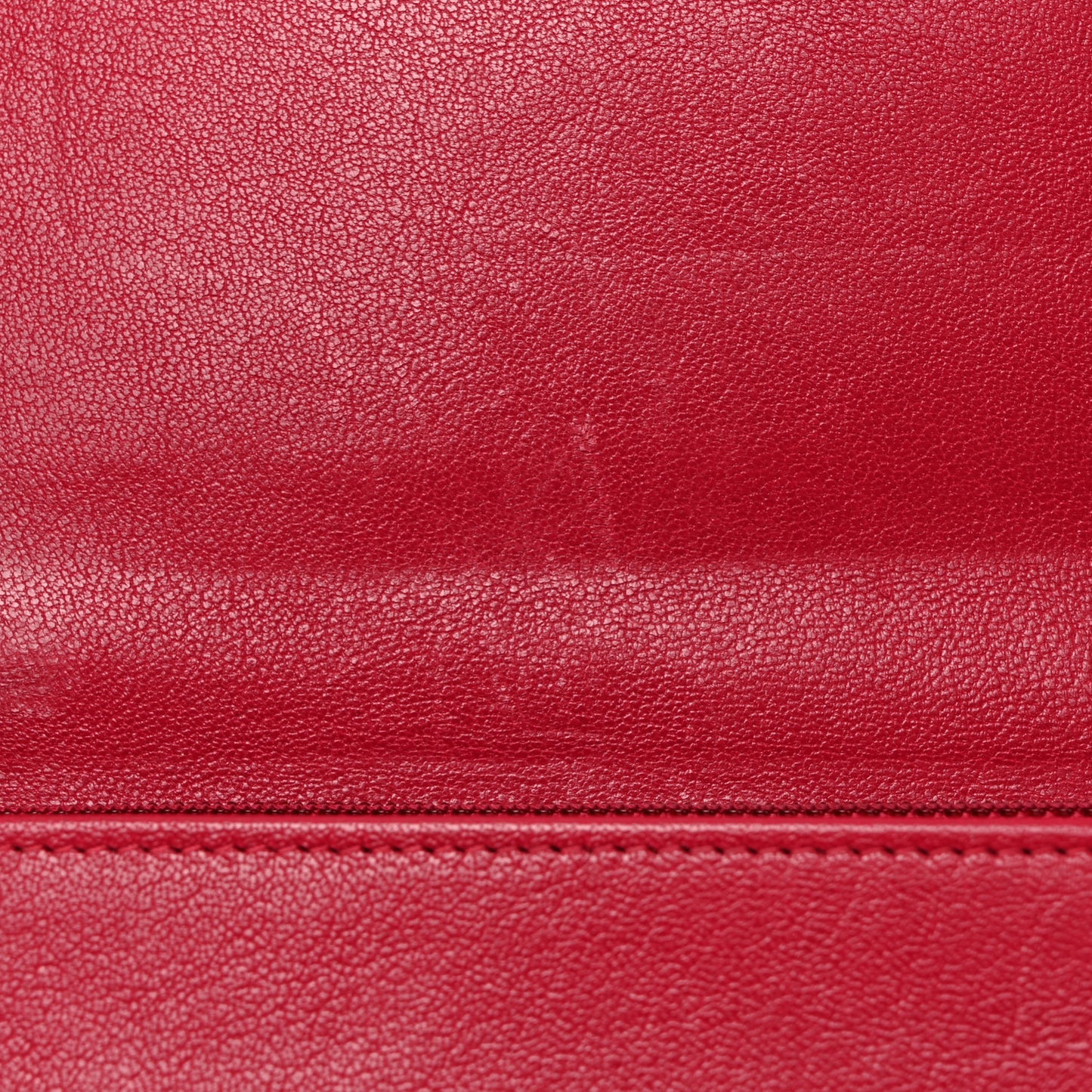 Sheepskin Quilted Mademoiselle Vintage Flap Wallet Dark Pink