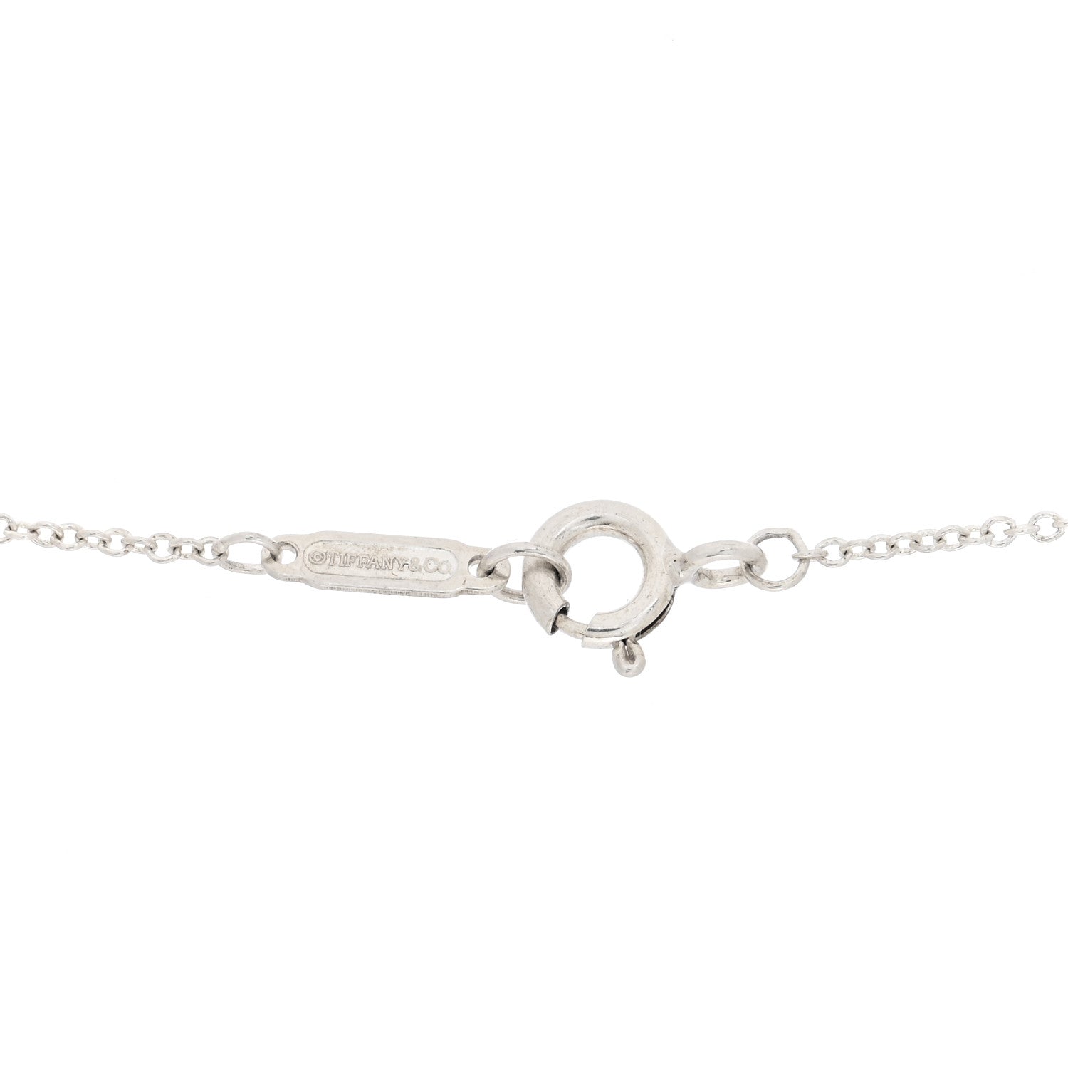 Tiffany Sterling Silver Enamel Return to Tiffany Double Heart Tag Pendant Necklace Pink 4 of 4
