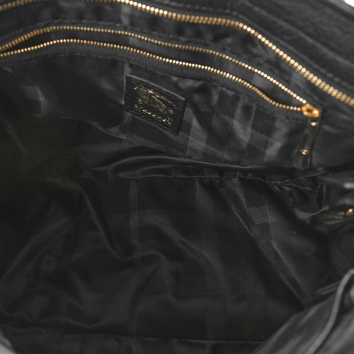 House Check Quilted Tote Brown