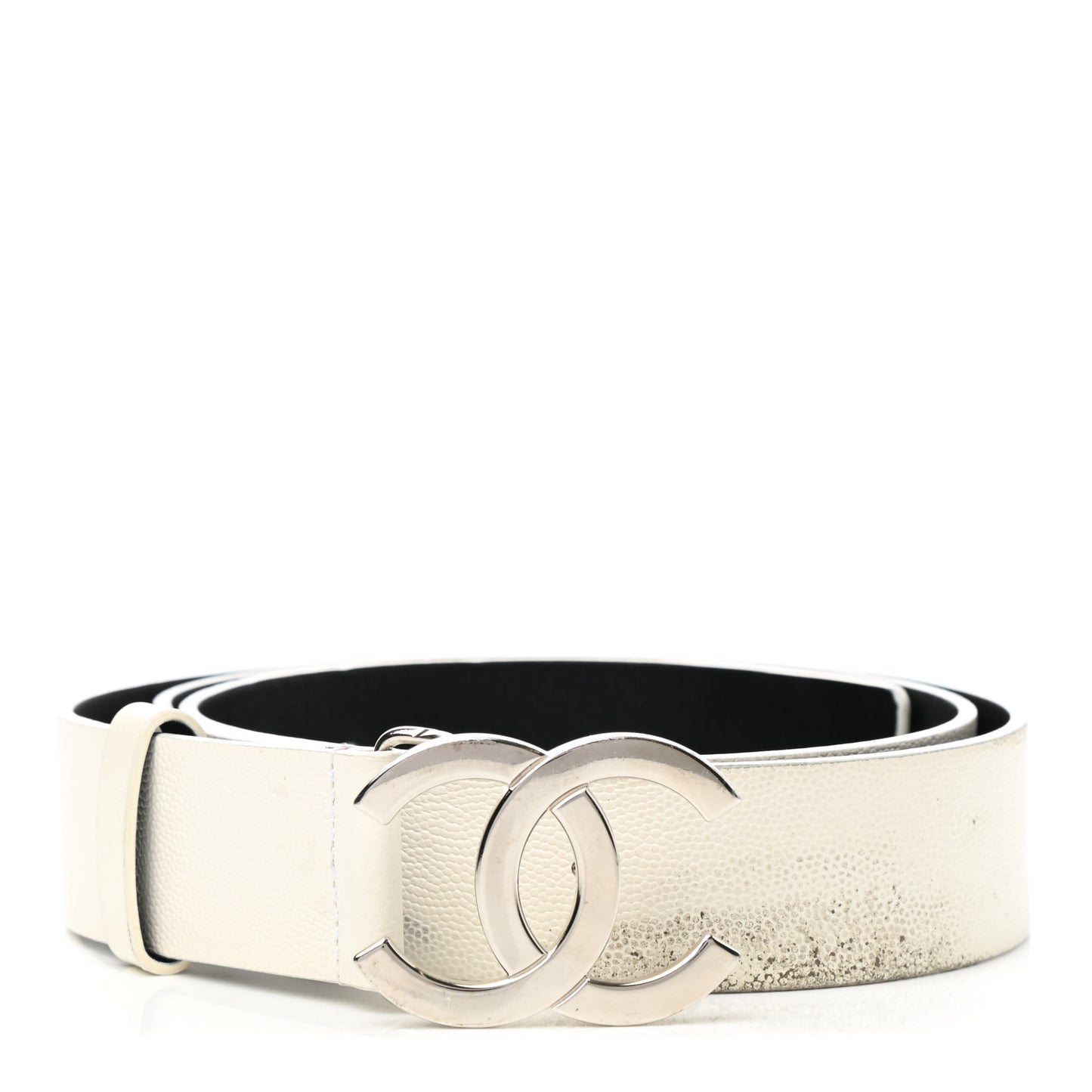 Calfskin CC Reversible Belt 100 40 White Black