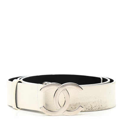Chanel Calfskin CC Reversible Belt 100 40 White Black 1 of 8