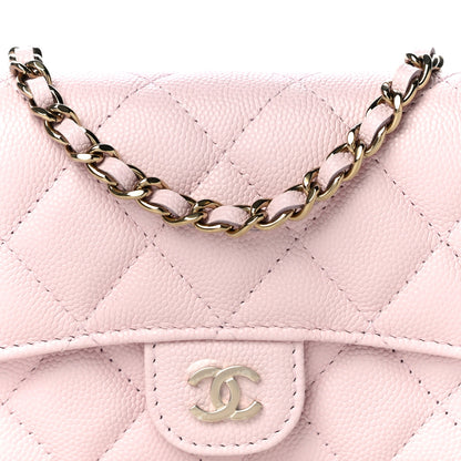 Chanel Caviar Quilted Mini Chain Bag Pink 9 of 12