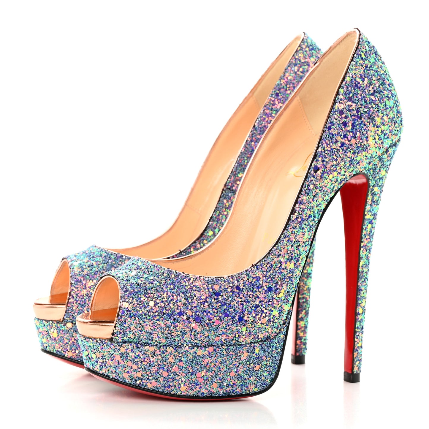 Glitter Dragonfly Lady Peep 150 Pumps 36.5 Etincelle Copper