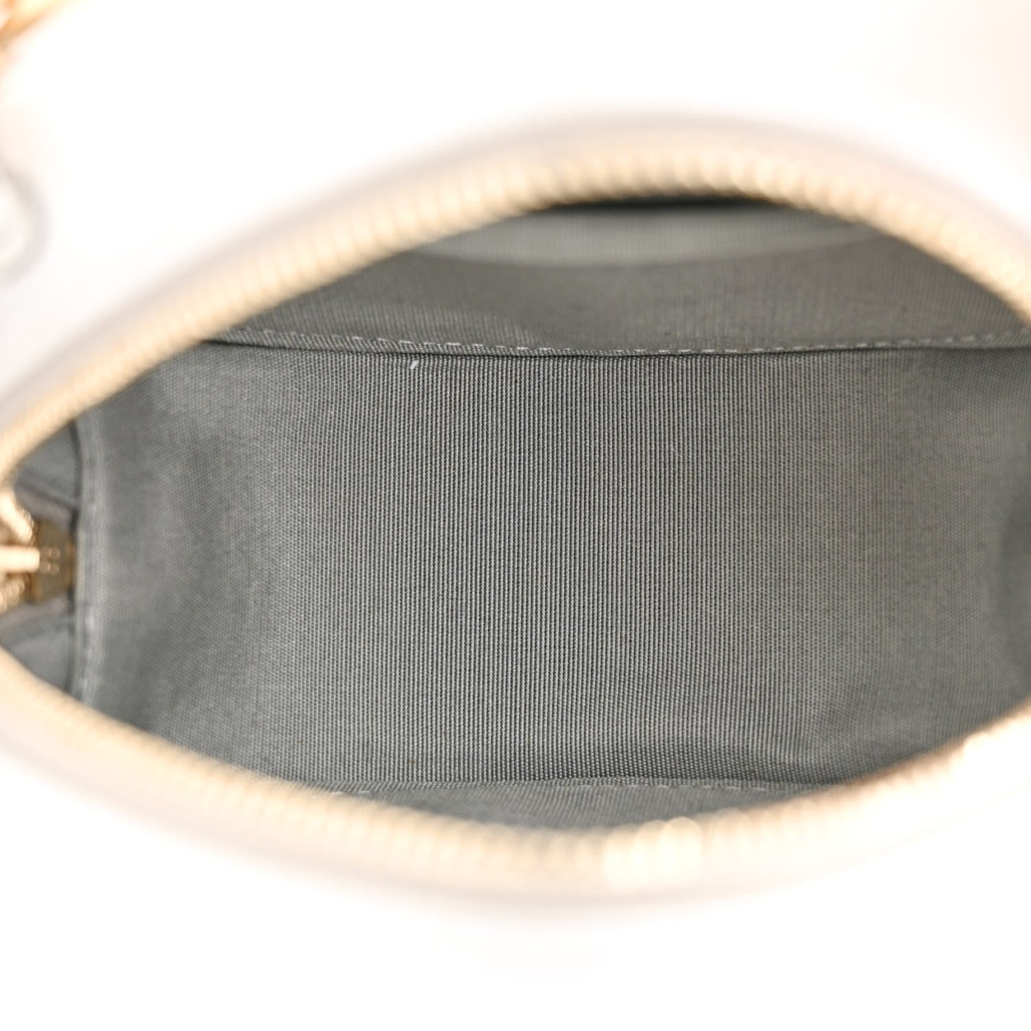 Chanel Metallic Lambskin Quilted Chanel 19 Round Clutch With Chain Silver 5 of 10