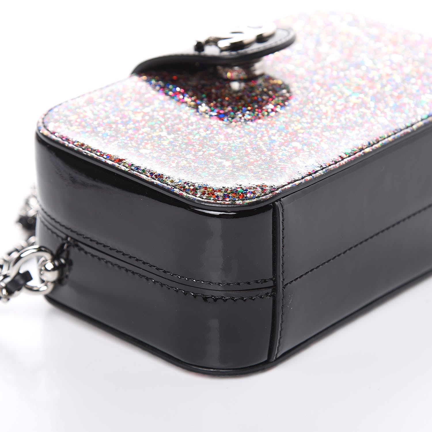 Chanel Glitter Patent Camera Case Multicolor Black 8 of 10