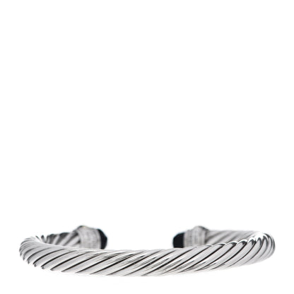 David Yurman Sterling Silver 14K Yellow Gold Black Onyx 7mm Cable Classics Bracelet 3 of 7