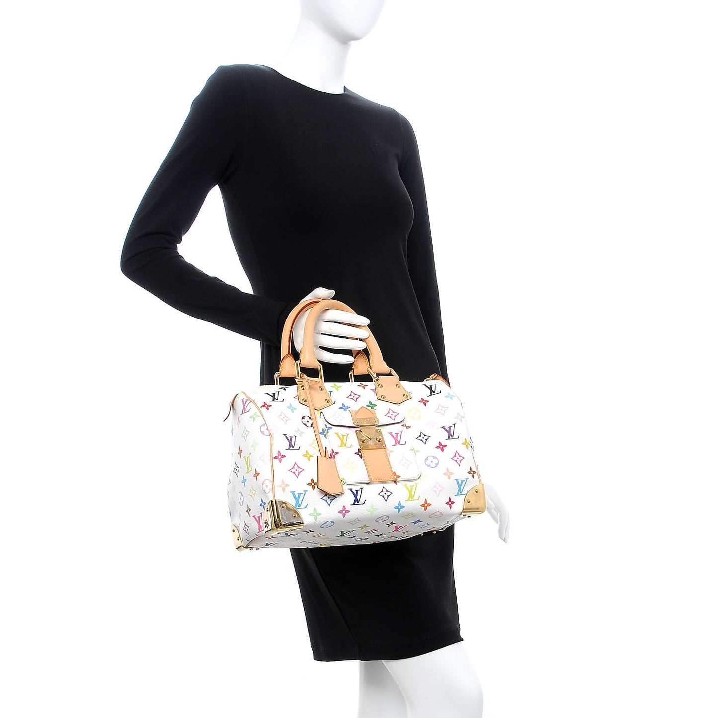 Monogram Multicolor Speedy 30 White