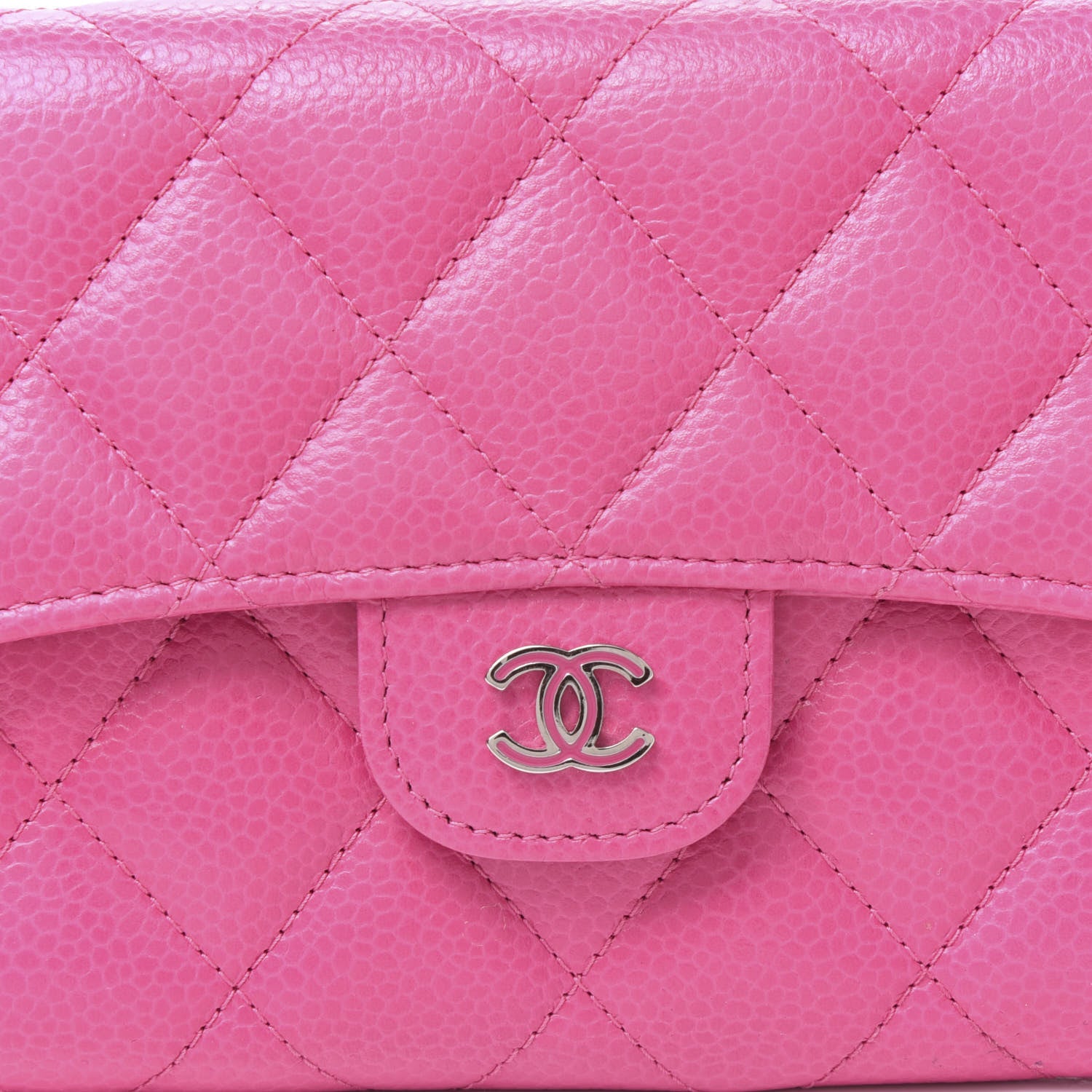 Chanel Caviar Quilted Large Flap Wallet Pink 10 of 11