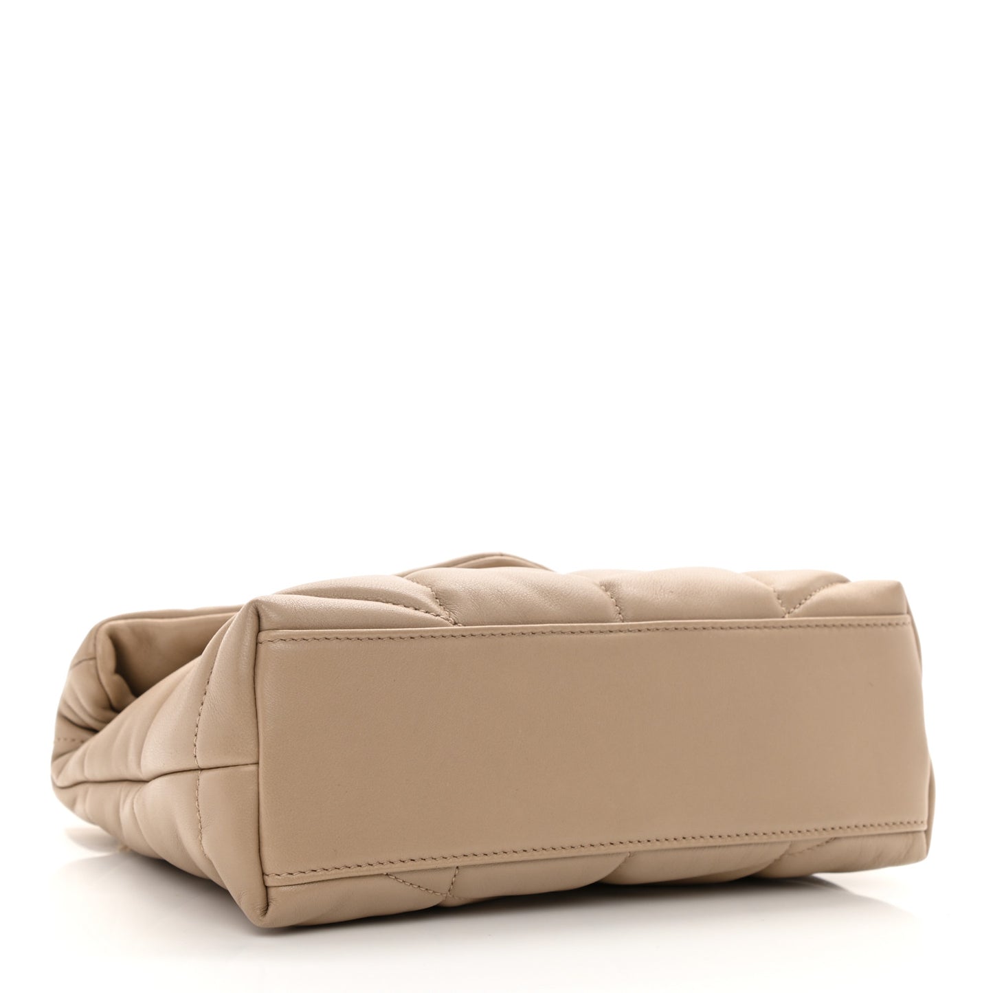 Lambskin Quilted Toy Loulou Puffer Monogram Chain Satchel Nude Powder