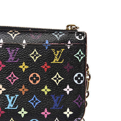 Louis Vuitton Monogram Multicolor Key Pouch Black Grenade 8 of 9