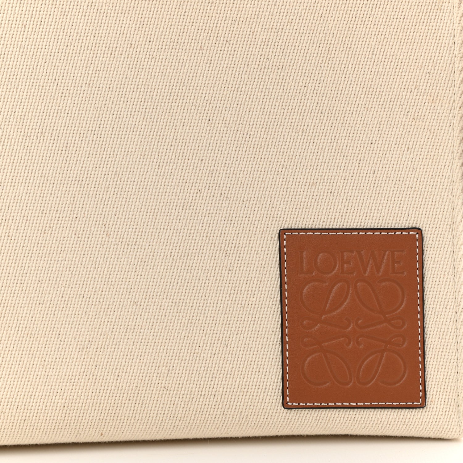 Loewe Canvas Calfskin Cushion Tote Beige 9 of 10