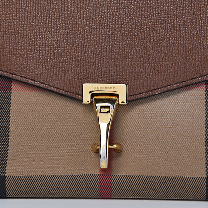 Burberry Derby Calfskin House Check Small Macken Crossbody Bag Tan 18 of 18