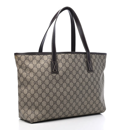 Gucci GG Supreme Monogram Medium Zippered Shopping Tote Dark Brown 2 of 9