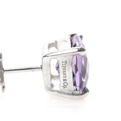 Tiffany Sterling Silver Amethyst Sparklers Stud Earrings 4 of 5