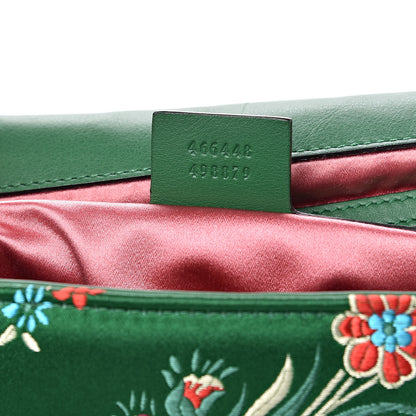 Gucci Jacquard Matelasse Floral Maxi GG Marmont Top Handle Shoulder Bag Green Multicolor 7 of 19