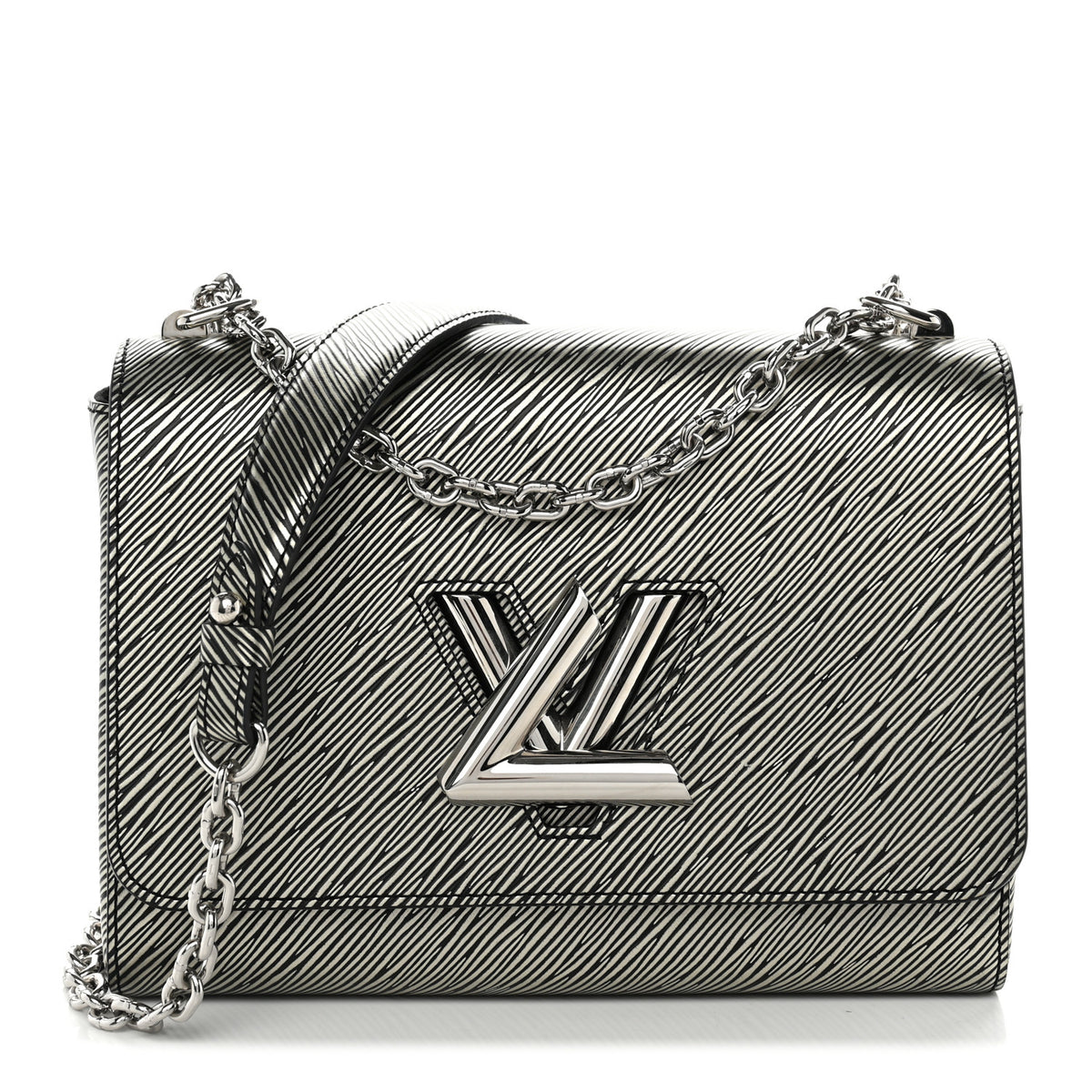 Epi Twist Shoulder Bag MM Platine