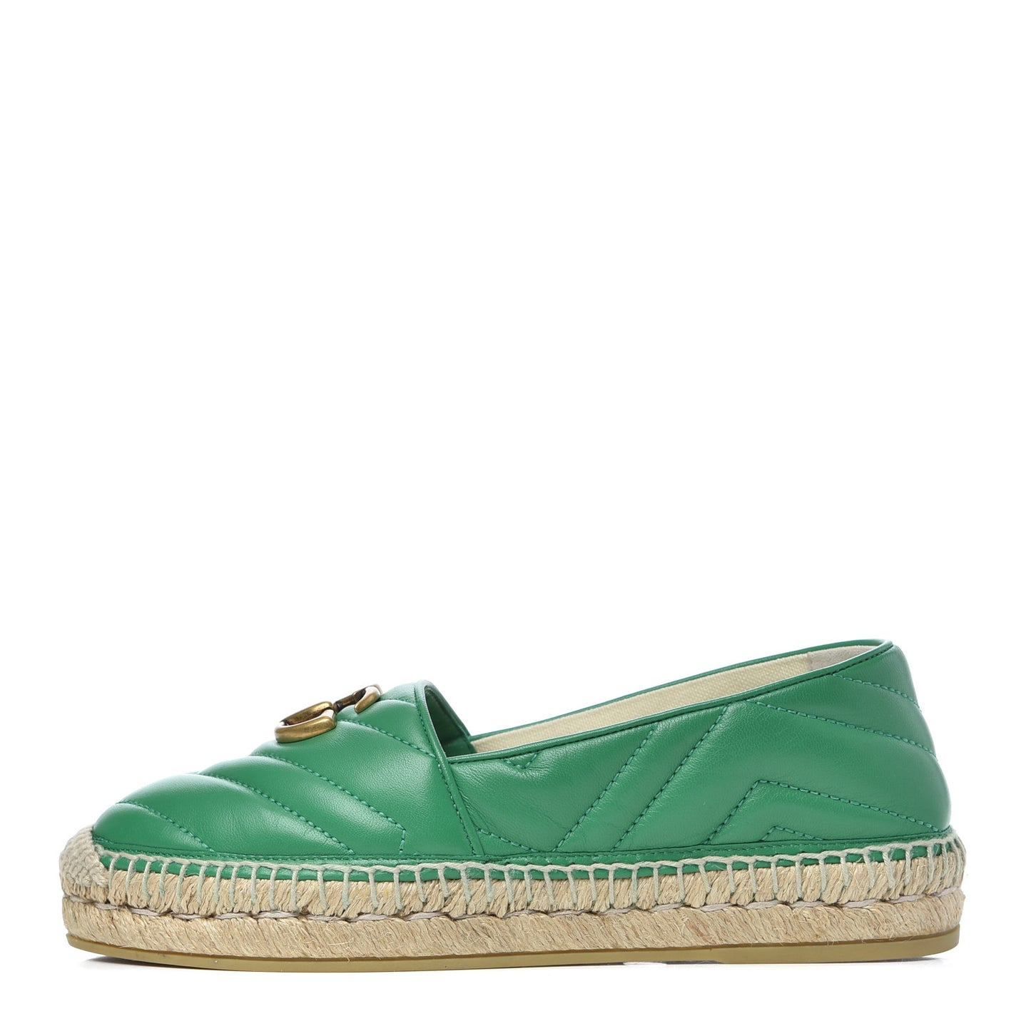 Nappa Matelasse GG Marmont Espadrilles 35.5 New Shamarock