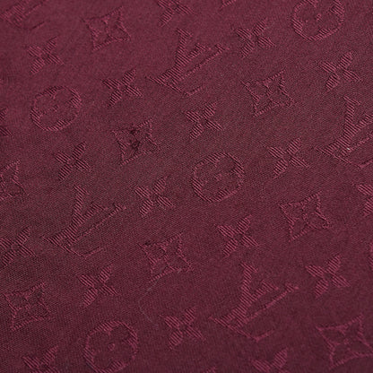 Louis Vuitton Wool Silk Monogram Shawl Amarante 4 of 7