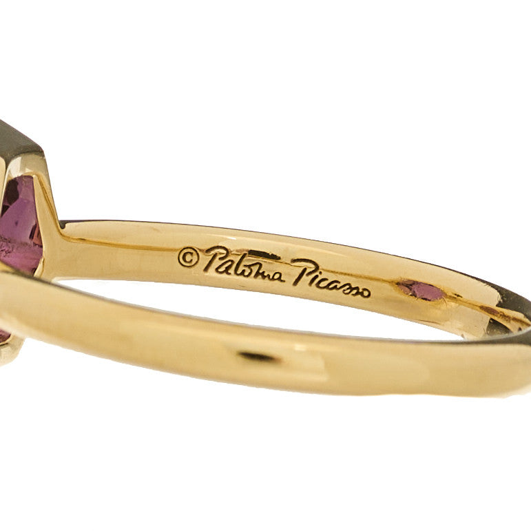 Tiffany 18K Yellow Gold Amethyst Small Paloma Picasso Studio Hexagon Ring 54 7 6 of 7
