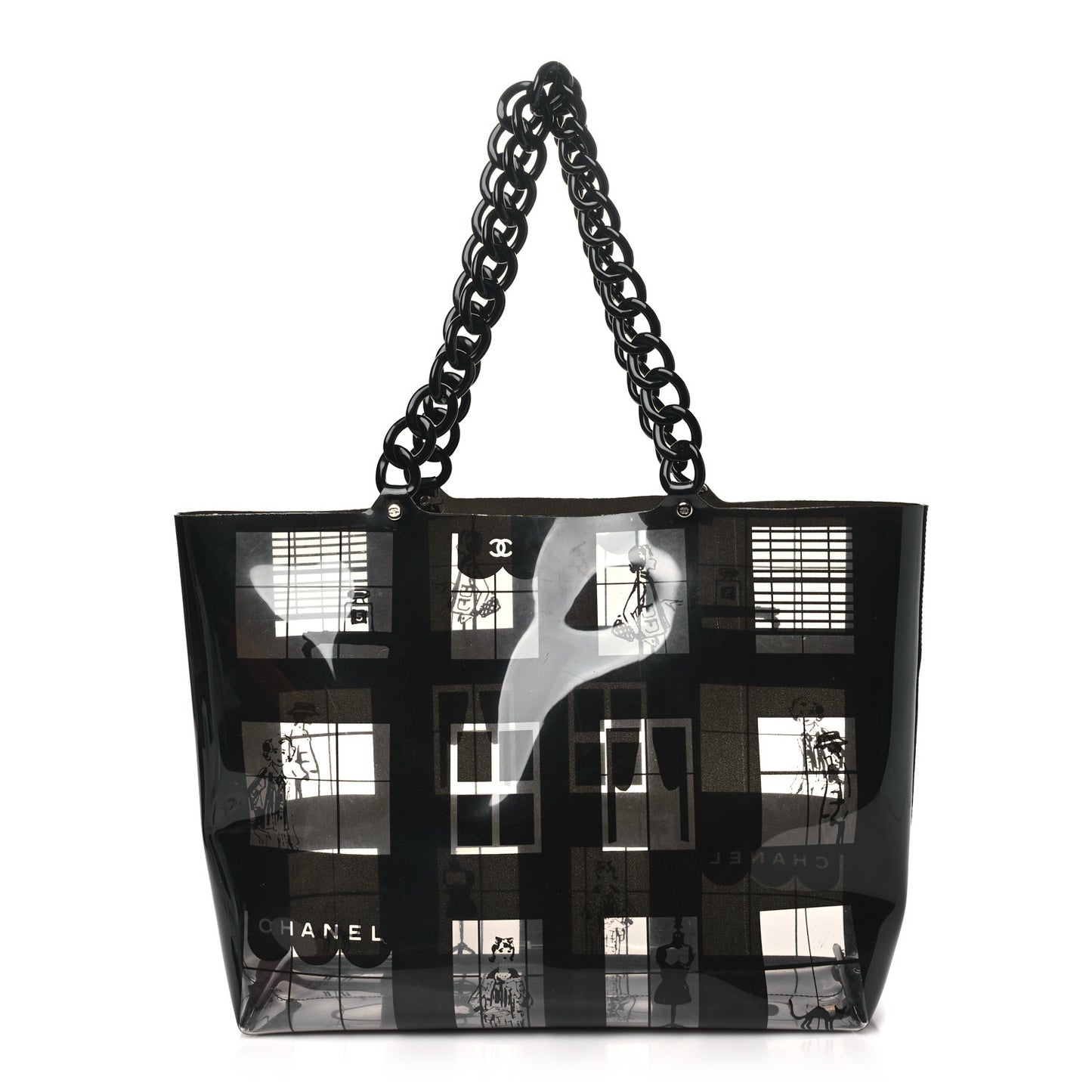 Vinyl Coco Window Tote Black