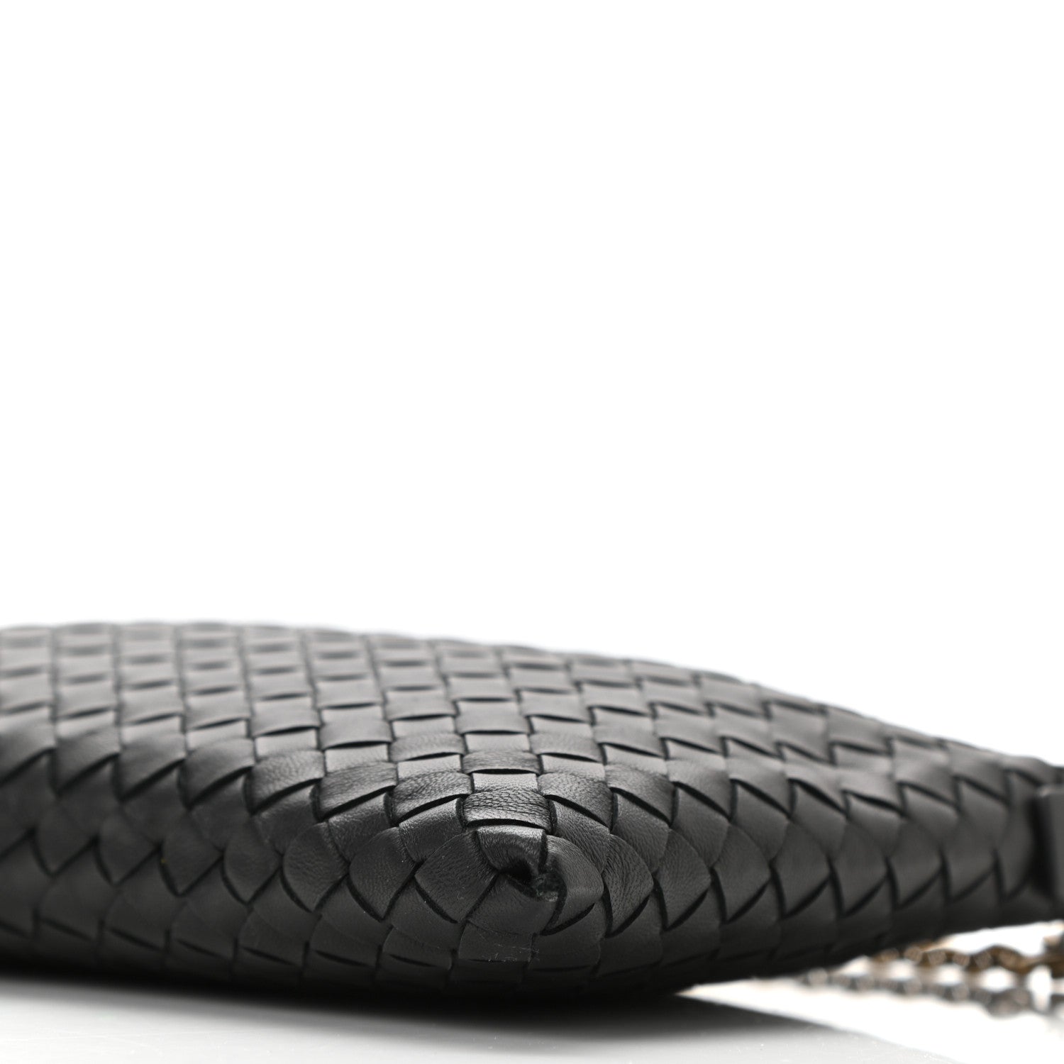 Bottega Veneta Nappa Intrecciato Biletto Chain Crossbody Antique Black 10 of 10