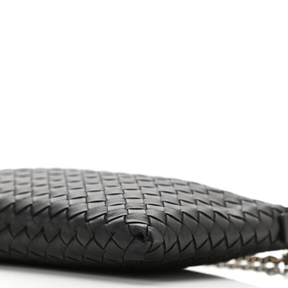 Bottega Veneta Nappa Intrecciato Biletto Chain Crossbody Antique Black 10 of 10