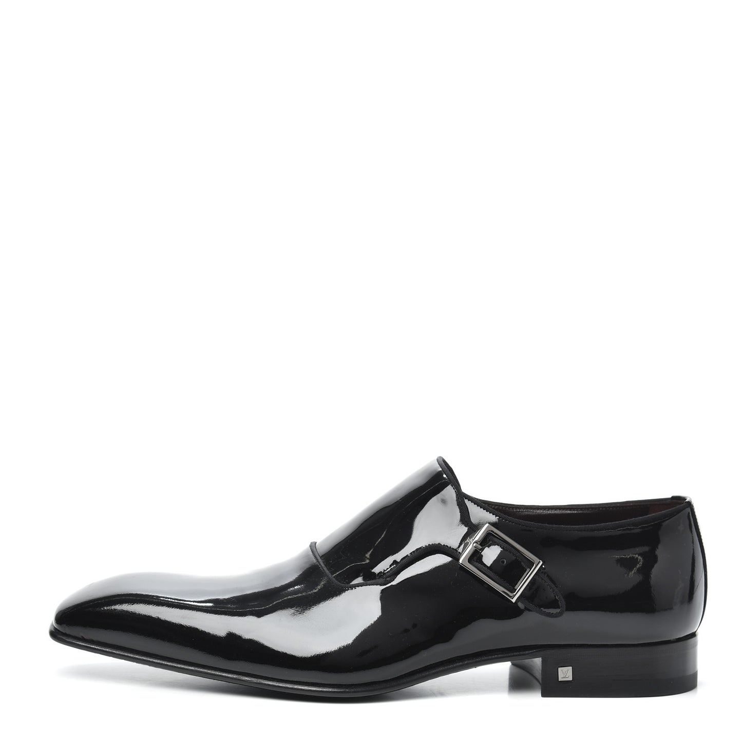 Patent Calfskin James Buckle Shoe 8.5 Black