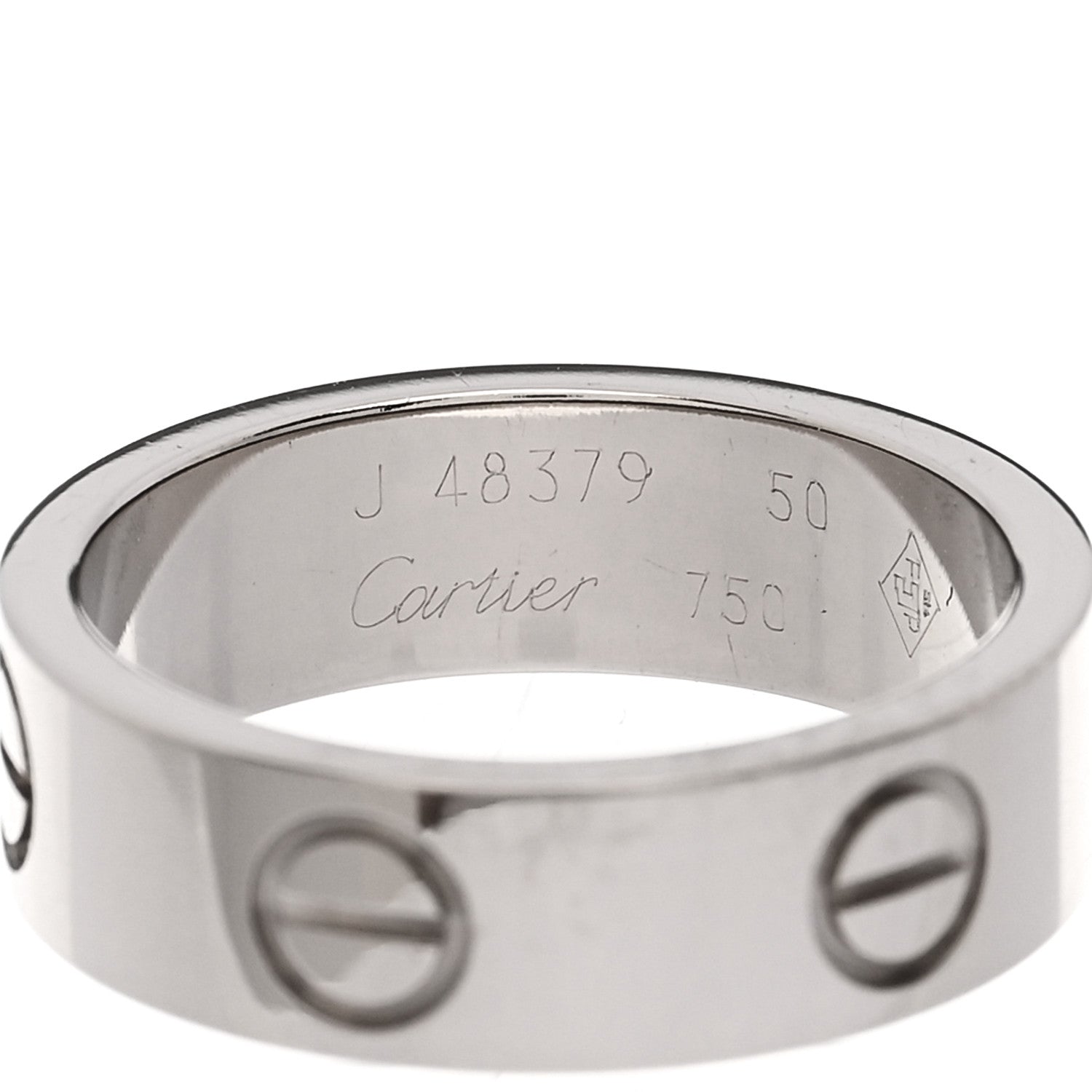 Cartier 18K White Gold 5.5mm LOVE Ring 50 5.25 4 of 4
