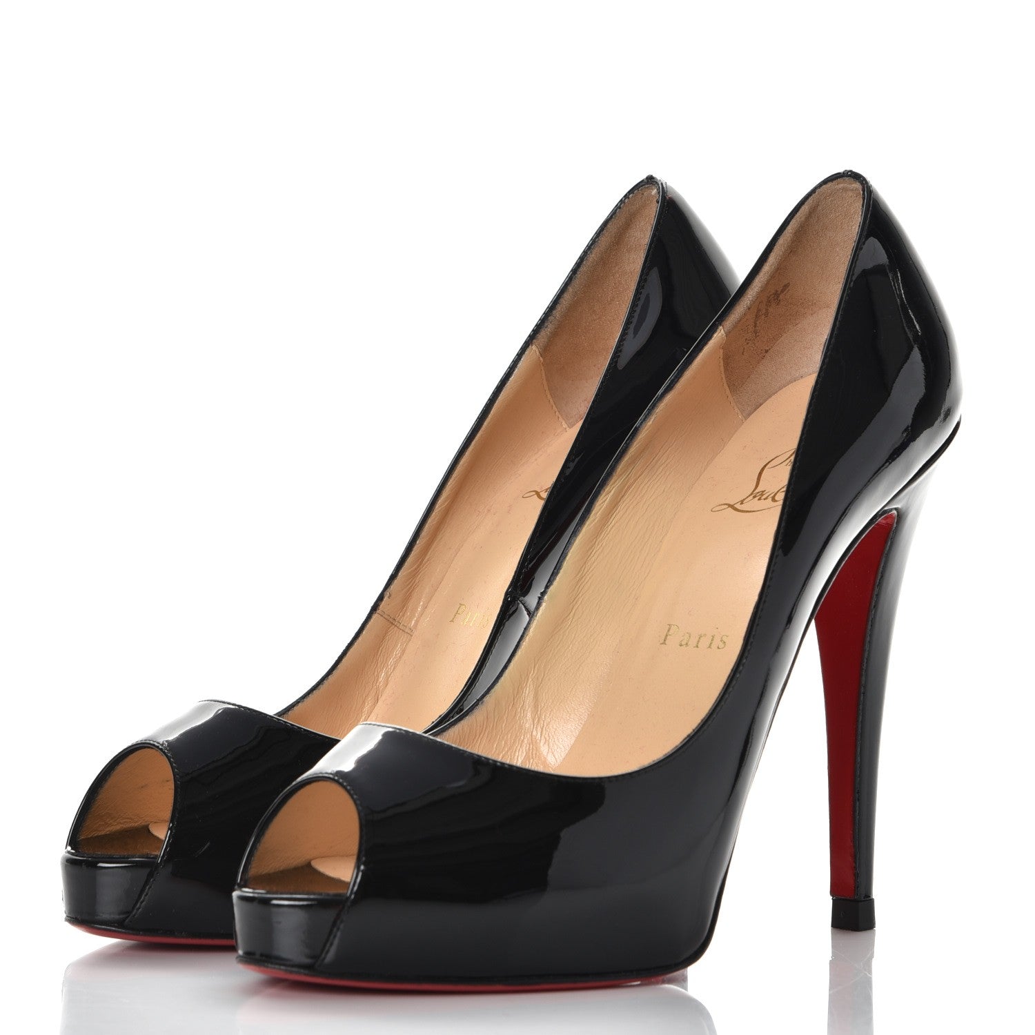 Christian Louboutin Patent Very Prive 120 Pumps 39 Black 3 of 8