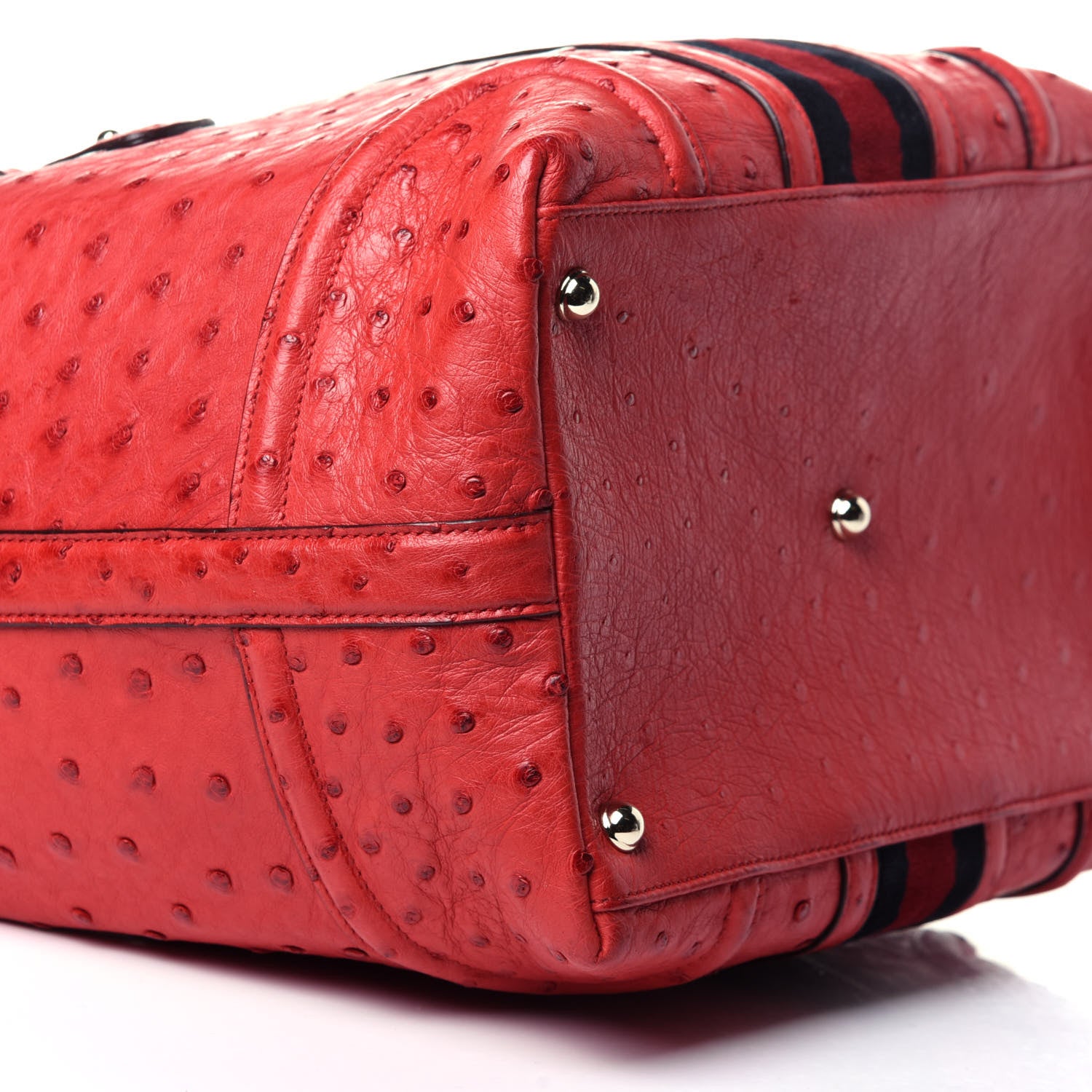 Gucci Ostrich Treasure Boston Red 7 of 12