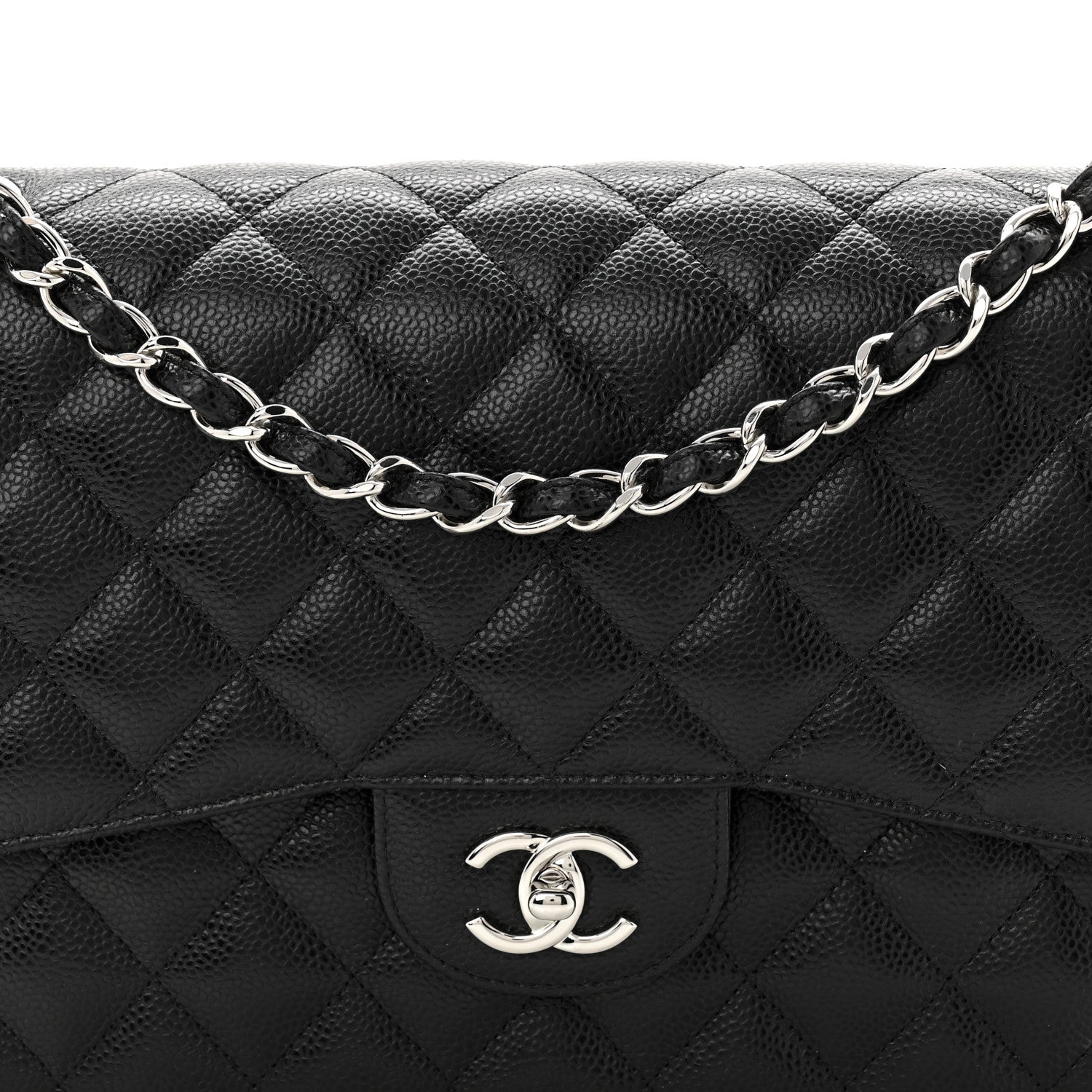 Chanel Caviar Quilted Jumbo Double Flap Black 8 of 11