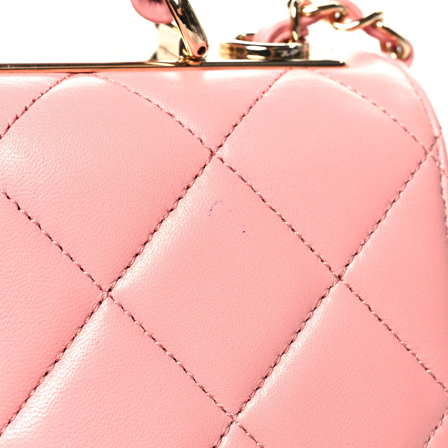 Chanel Lambskin Quilted Small Trendy Chain CC Dual Handle Flap Bag Light Pink 12 of 13