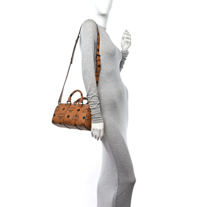 MCM Maxi Visetos Small Aren Boston Bag Cognac 2 of 10