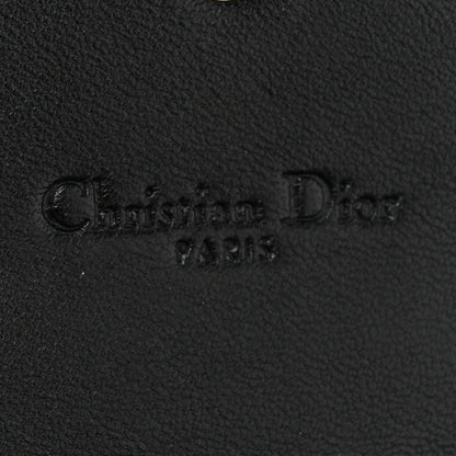 Christian Dior Grained Calfskin Cannage Lady Dior Rendezvous Chain Wallet Black 6 of 15