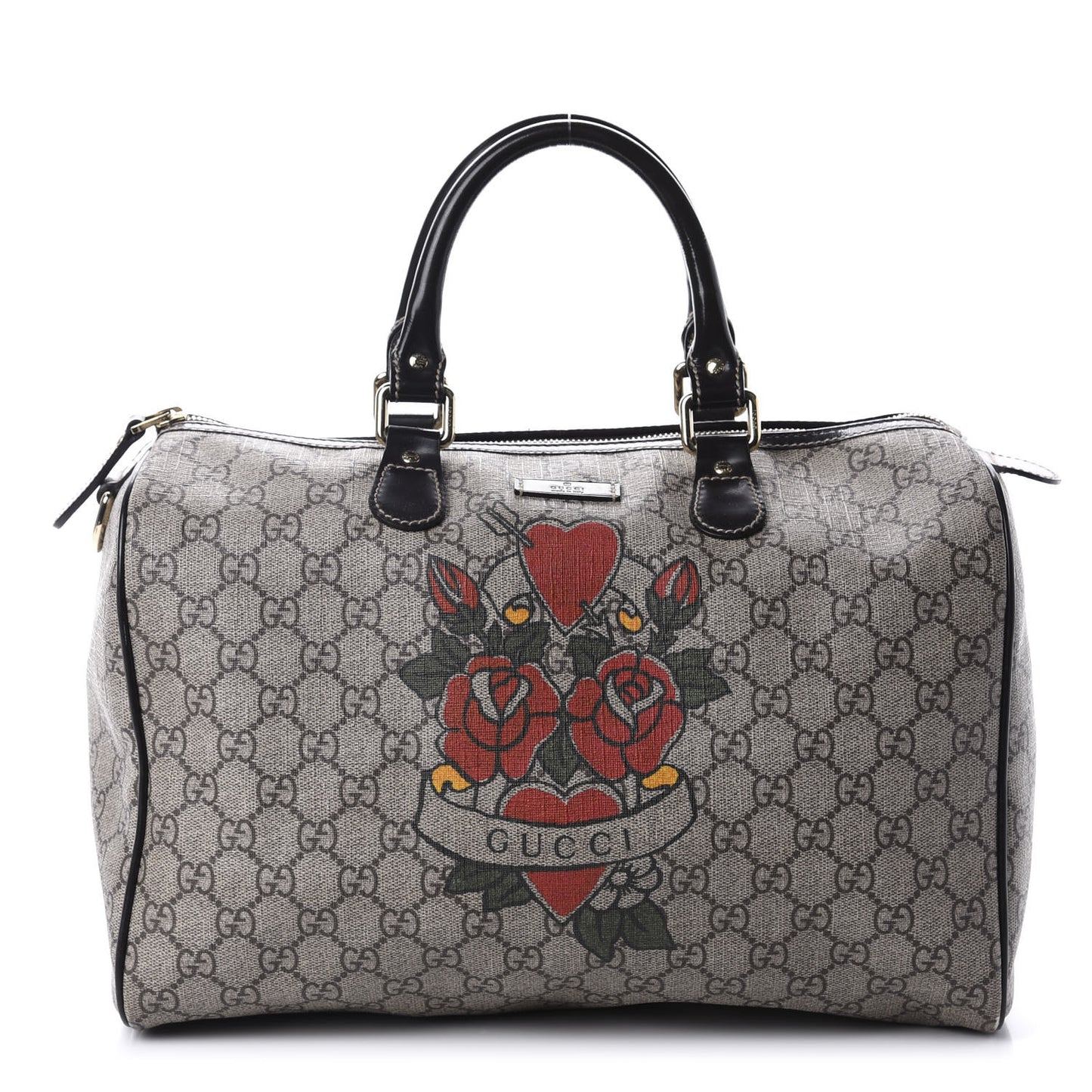 GG Plus Monogram Tattoo Heart Medium Joy Boston Dark Brown