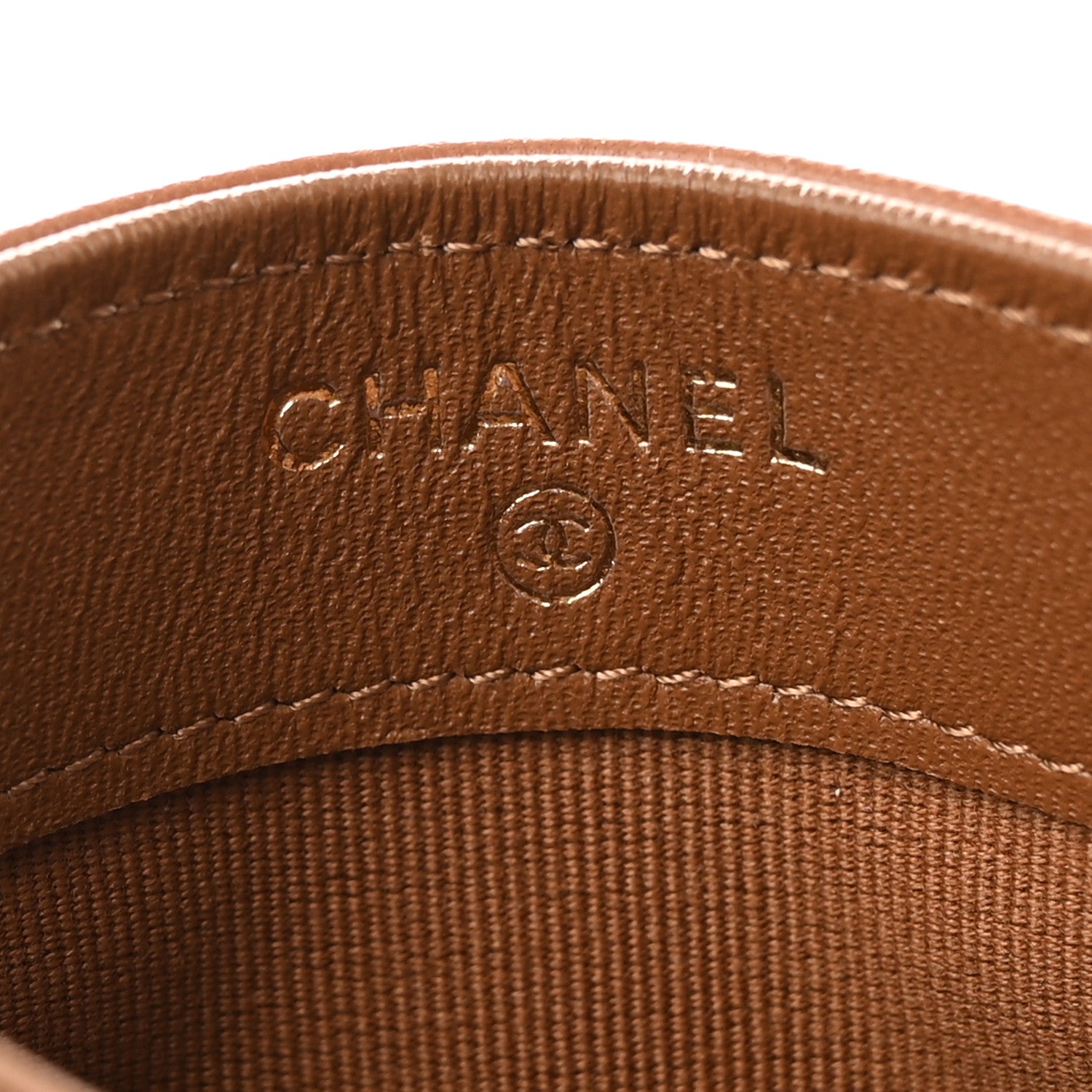 Chanel Lambskin Quilted Card Holder Brown 6 of 9