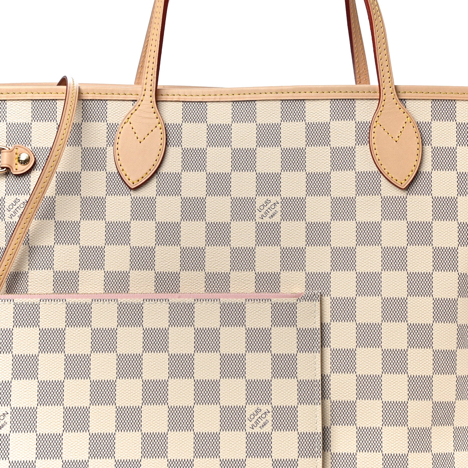 Louis Vuitton Damier Azur Neo Neverfull MM Rose Ballerine 7 of 10