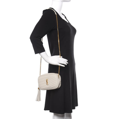 Saint Laurent Grain De Poudre Matelasse Monogram Mini Lou Camera Bag Crema Soft 2 of 11