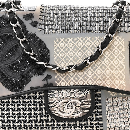 Chanel PVC Tweed Patchwork Jumbo Single Flap Black 8 of 14