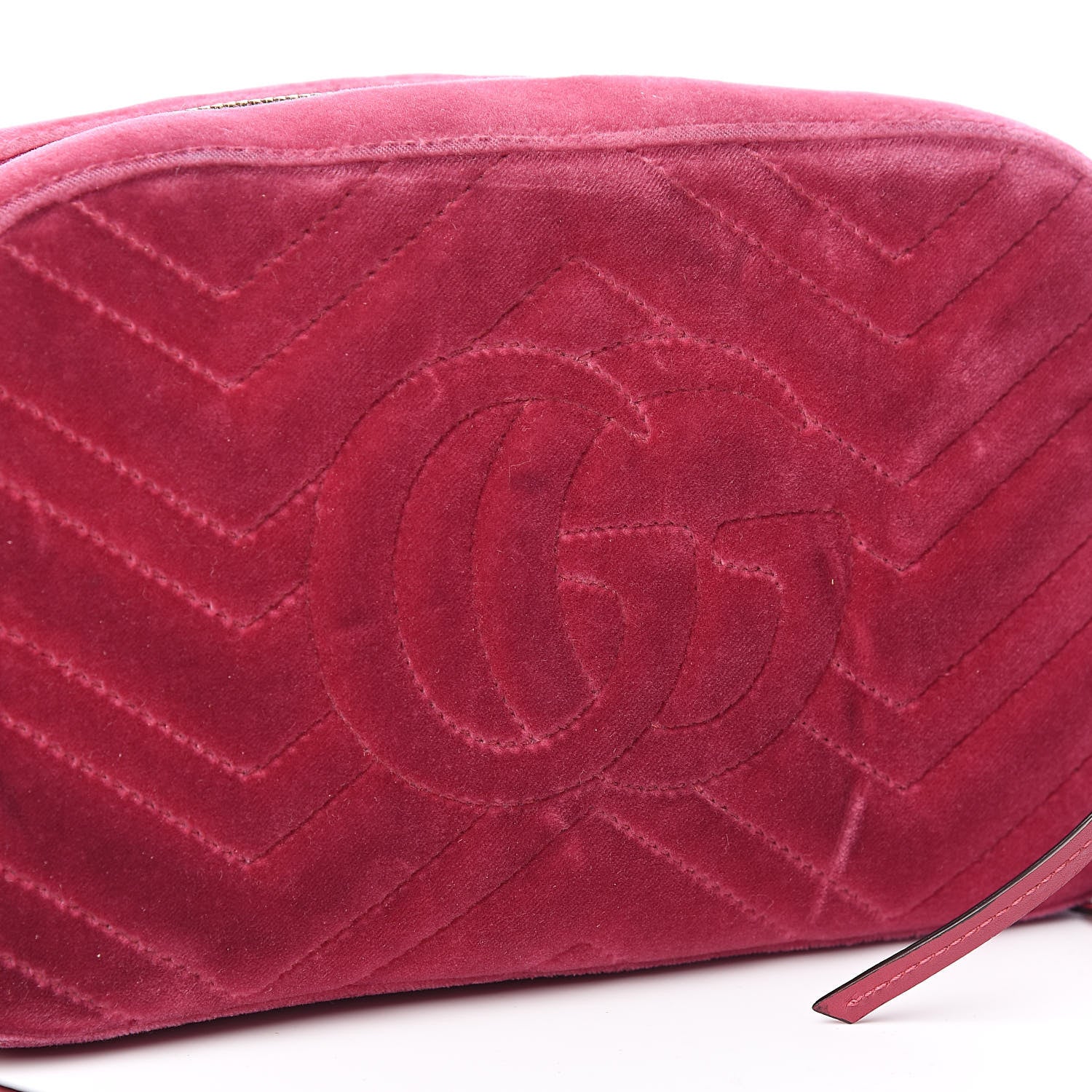 Gucci Velvet Matelasse Small GG Marmont Chain Shoulder Bag Light Raspberry Rose 10 of 11