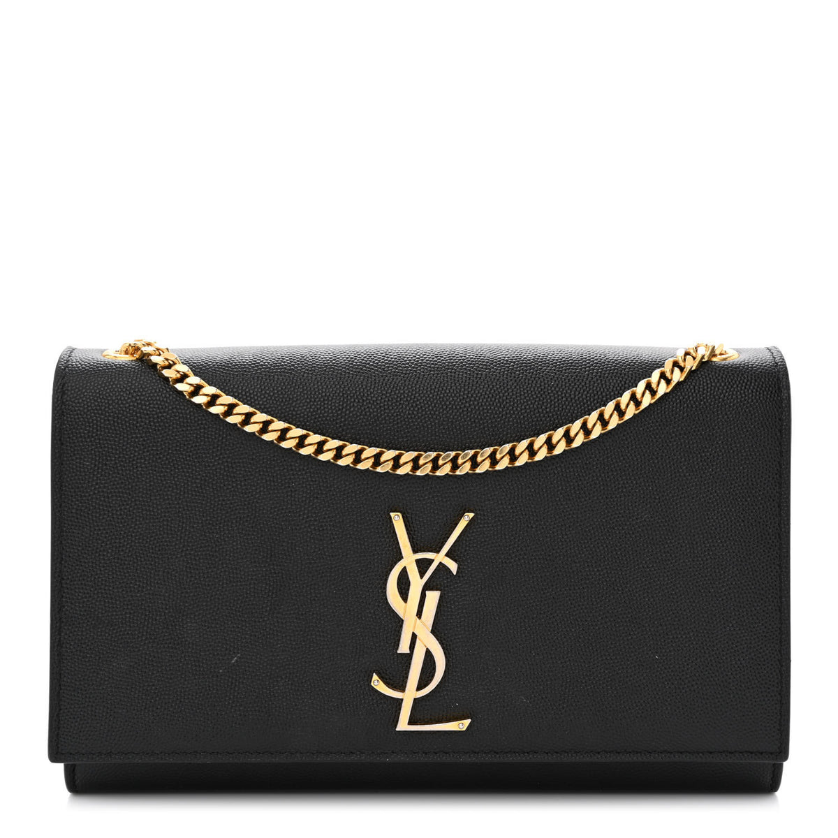 Saint Laurent Grain De Poudre Medium Classic Monogram Kate Satchel Black 1 of 17