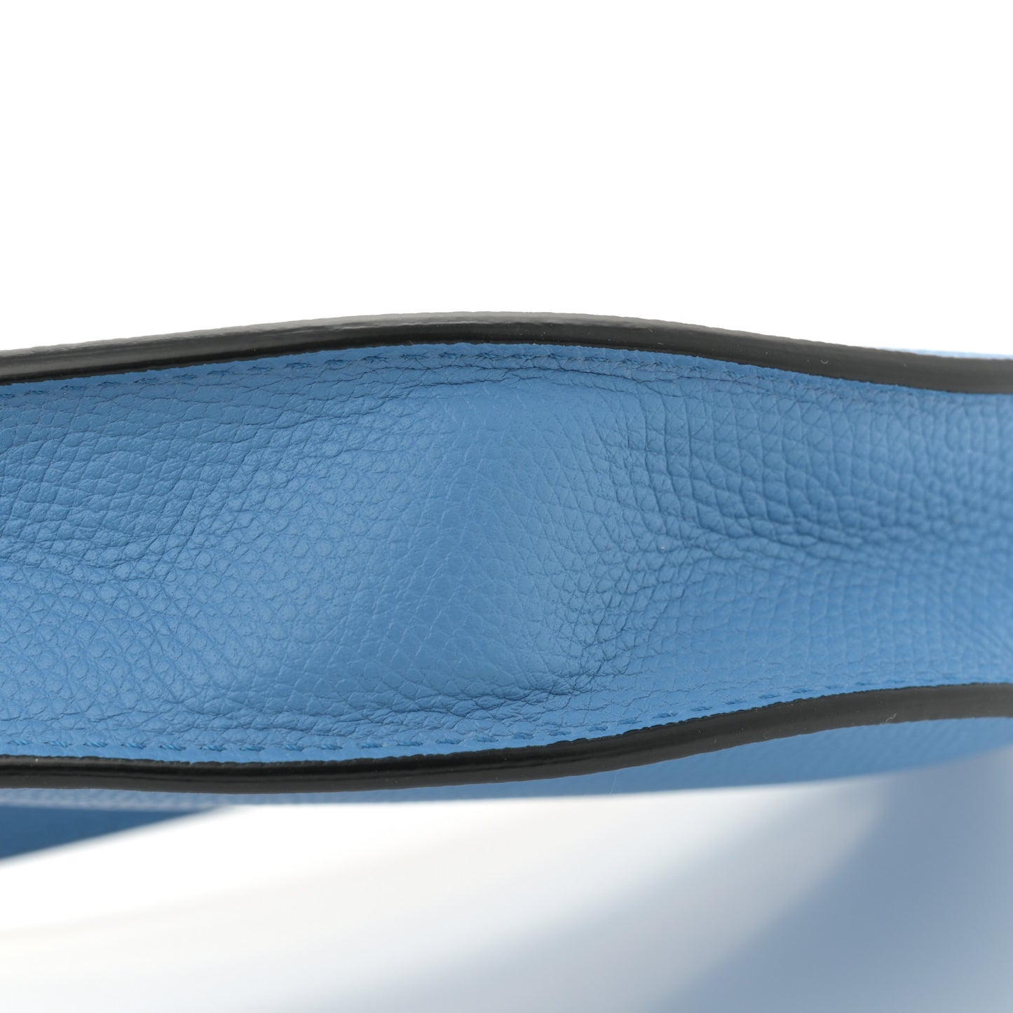 Grainy Calfskin Mini Vlogo Hobo Bag Blue