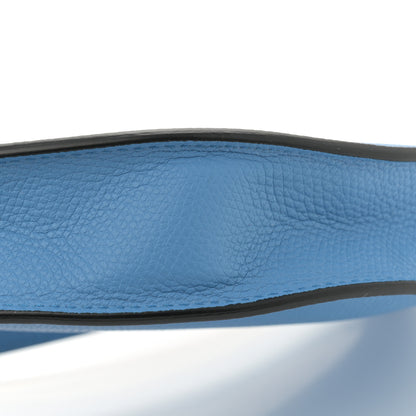 Valentino Garavani Grainy Calfskin Mini Vlogo Hobo Bag Blue 10 of 10