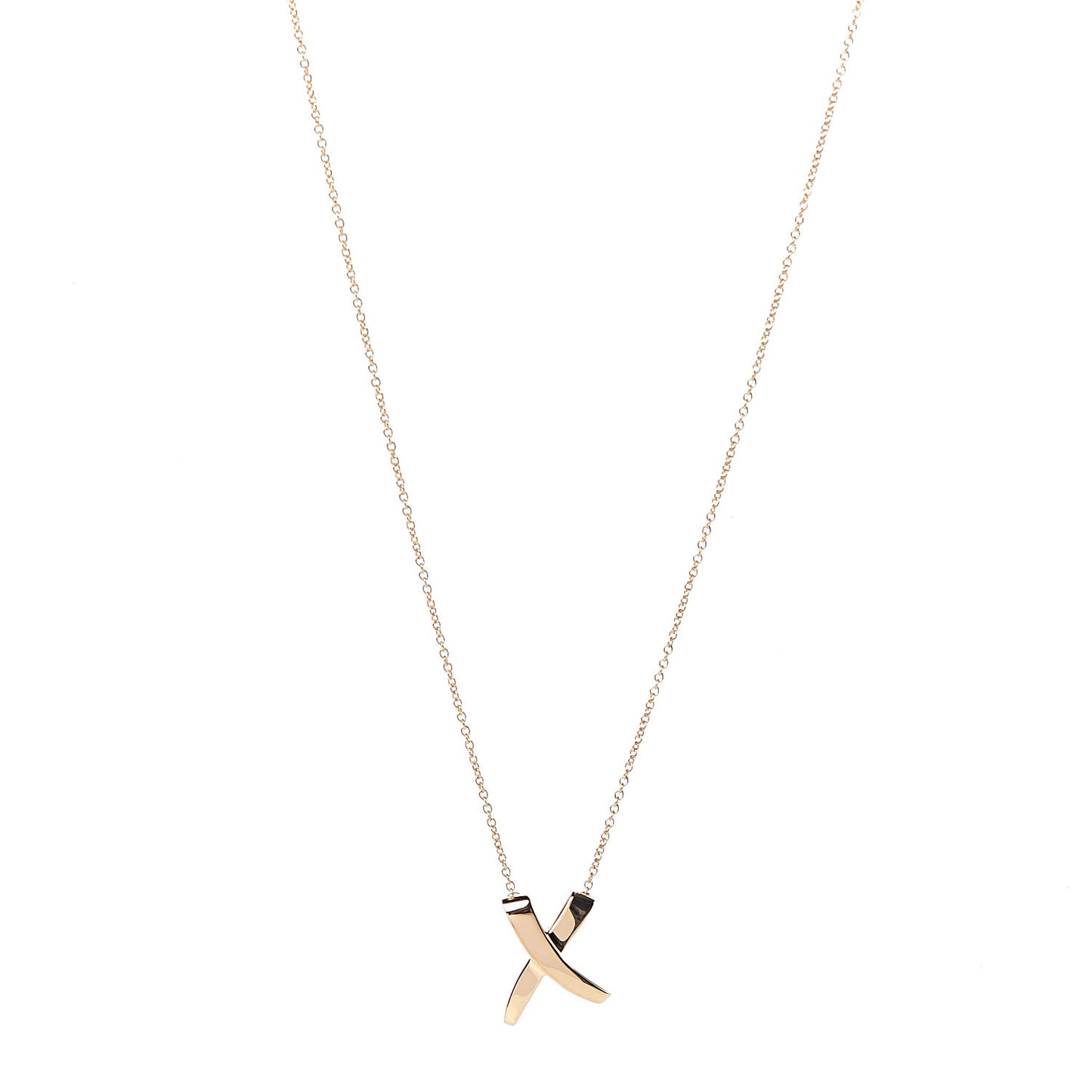 18K Yellow Gold Paloma Picasso Graffiti X Pendant Necklace