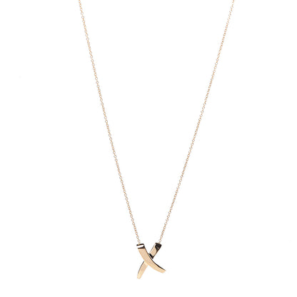 Tiffany 18K Yellow Gold Paloma Picasso Graffiti X Pendant Necklace 1 of 7