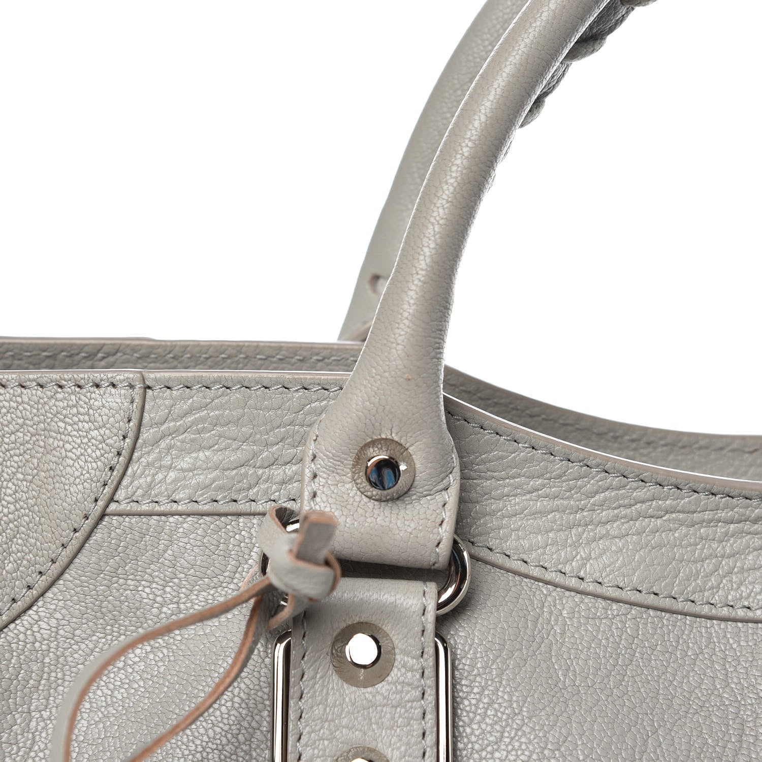 Balenciaga Chevre Silver Metallic Edge Hardware City Gris Glace 10 of 10