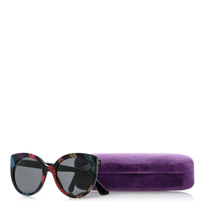 Gucci Glitter Acetate Cat Eye Sunglasses GG0325S Black 7 of 7