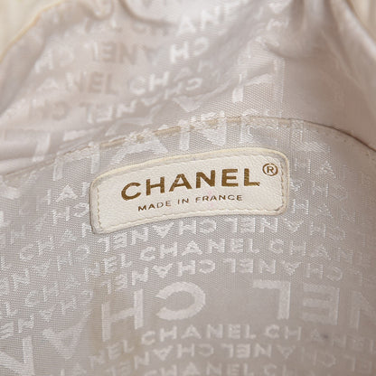 Chanel Lambskin Stitched Camellia Shoulder Bag White 6 of 14