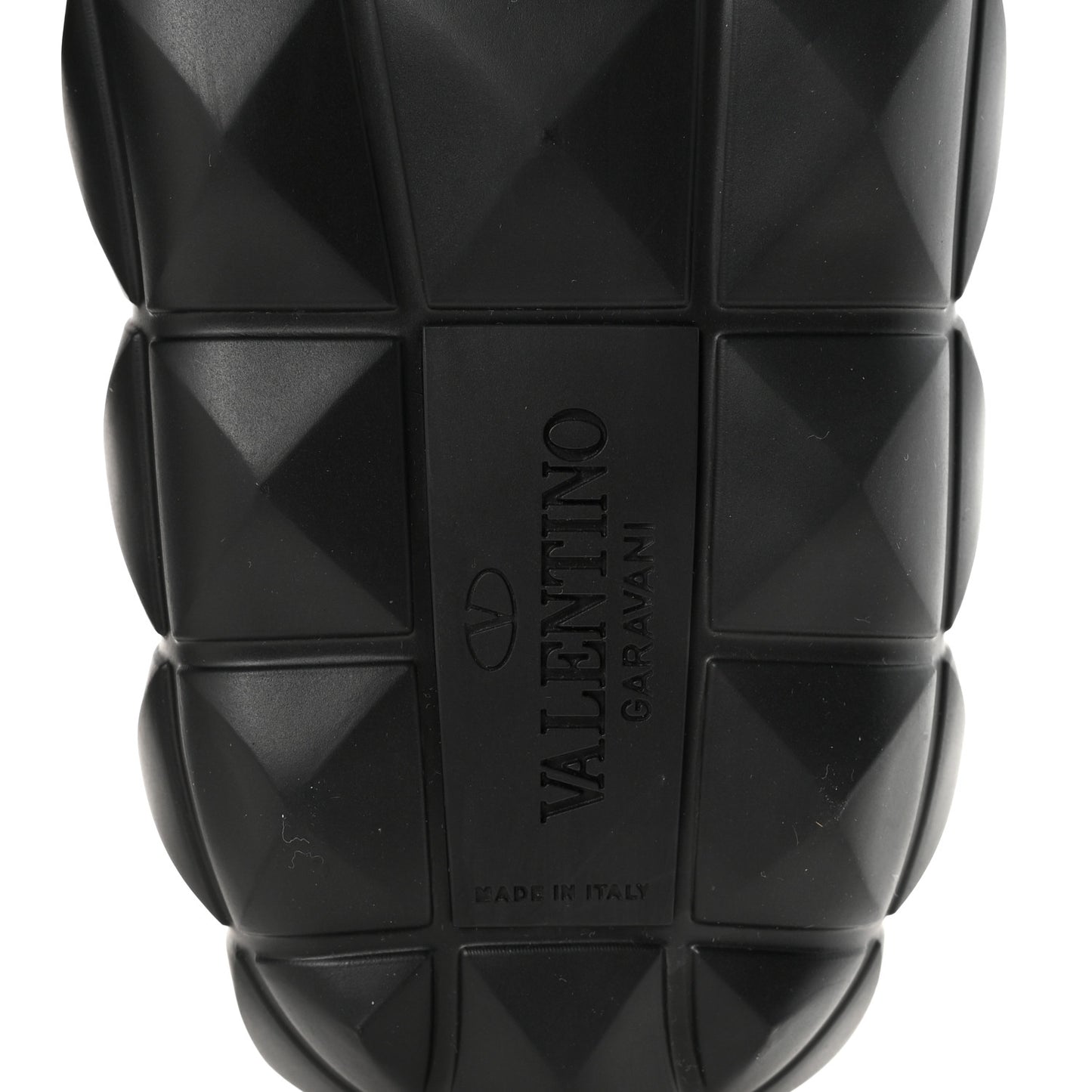 Rubber Roman Stud Turtle Slide Sandals 36 Black