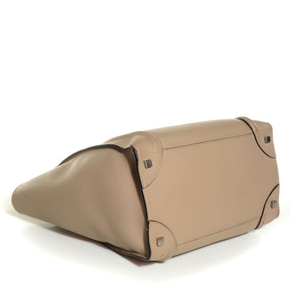 Celine Drummed Calfskin Mini Luggage Dune 4 of 9